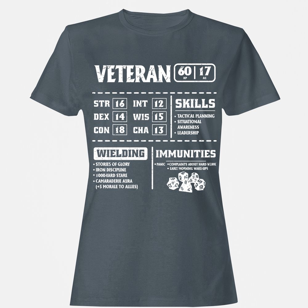 Veteran New Ver. Women's T-Shirt - Charcoal - 3