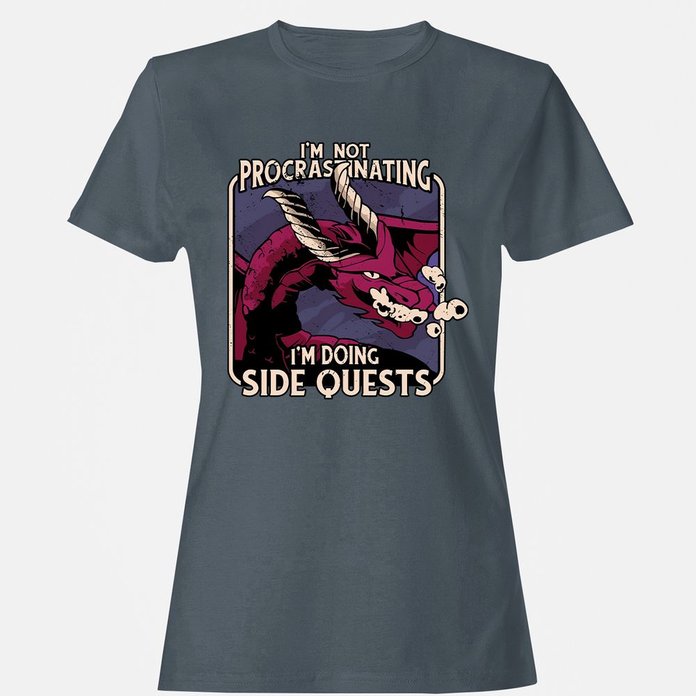 Doing Side Quests Women's T-Shirt - Charcoal - 3