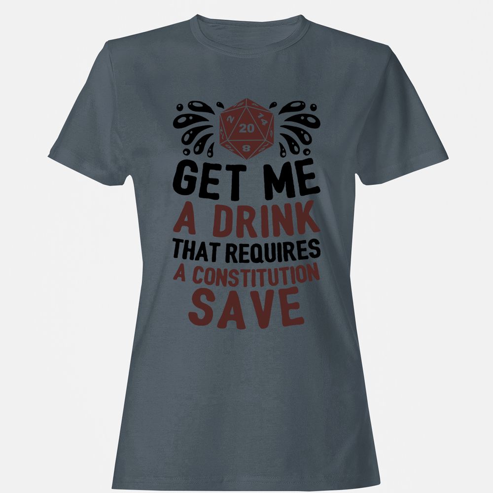 Get Me A Drink Women's T-Shirt - Charcoal - 3