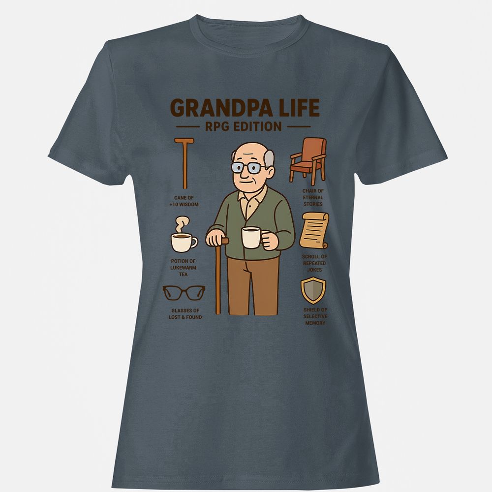 Grandpa Life RPG Edition Women's T-Shirt - Charcoal - 3