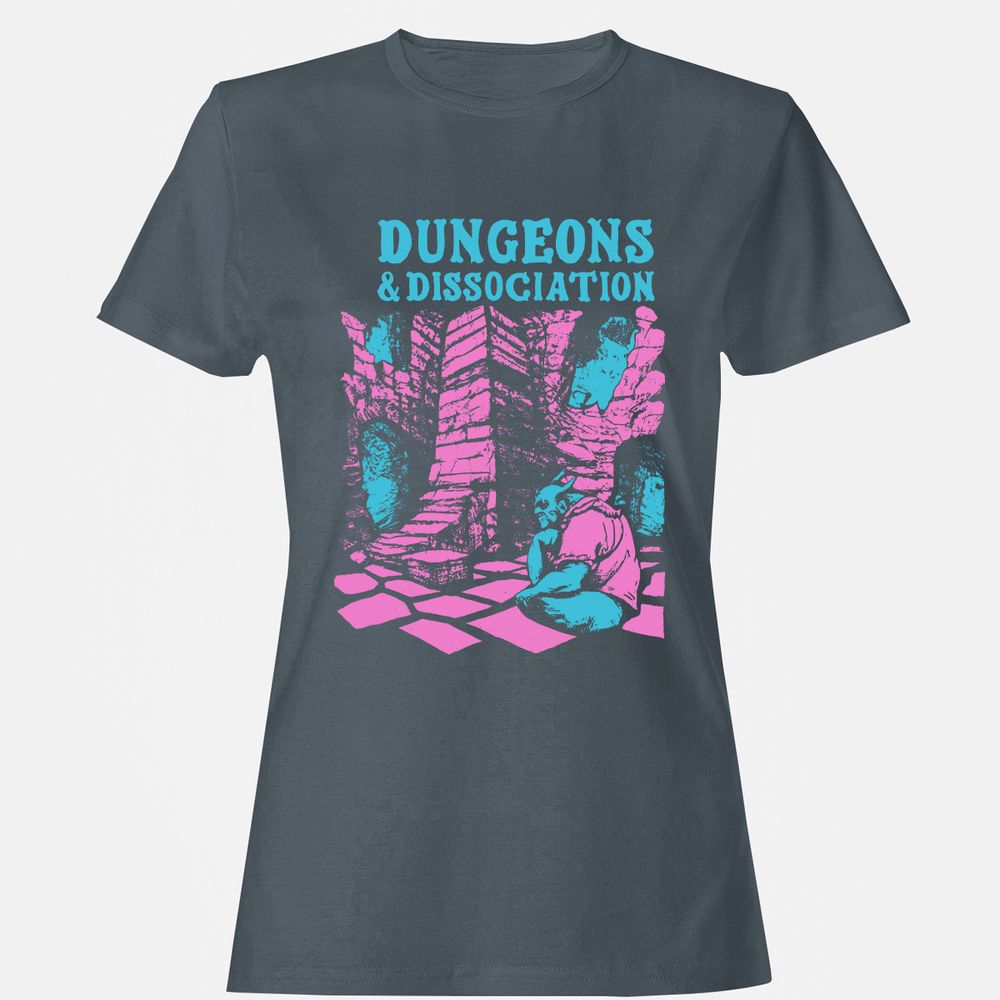 Dungeons And Dissociation Women's T-Shirt - Charcoal - 3