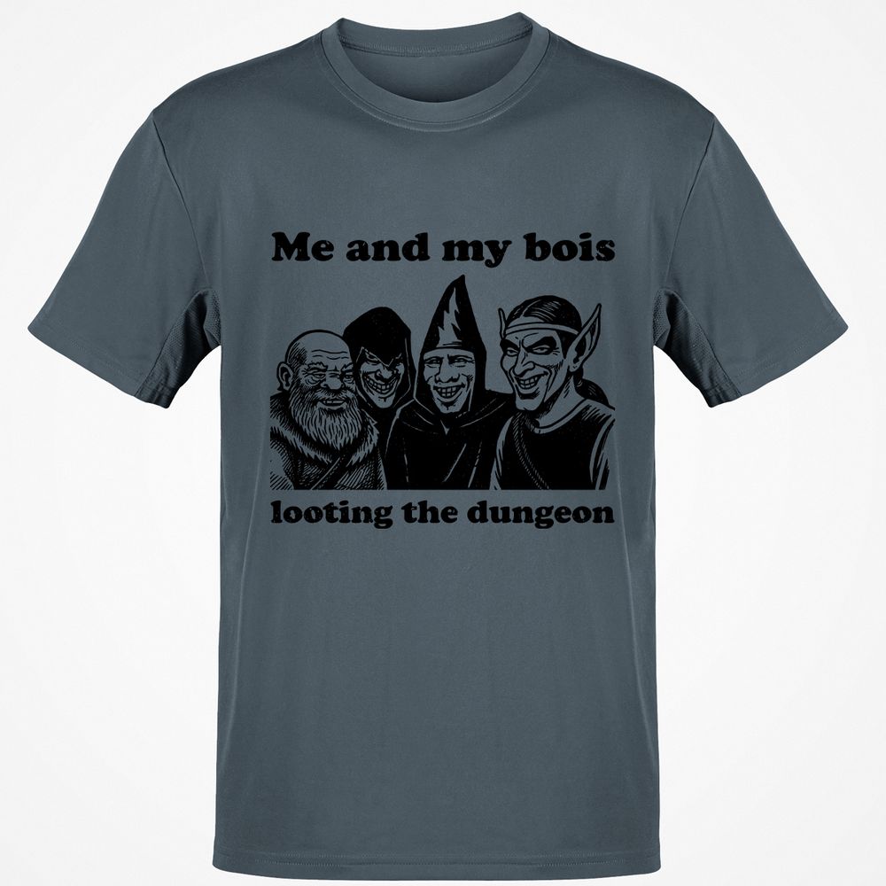 Me and my bois looting the dungeon Classic Unisex T-Shirt - Charcoal - 3