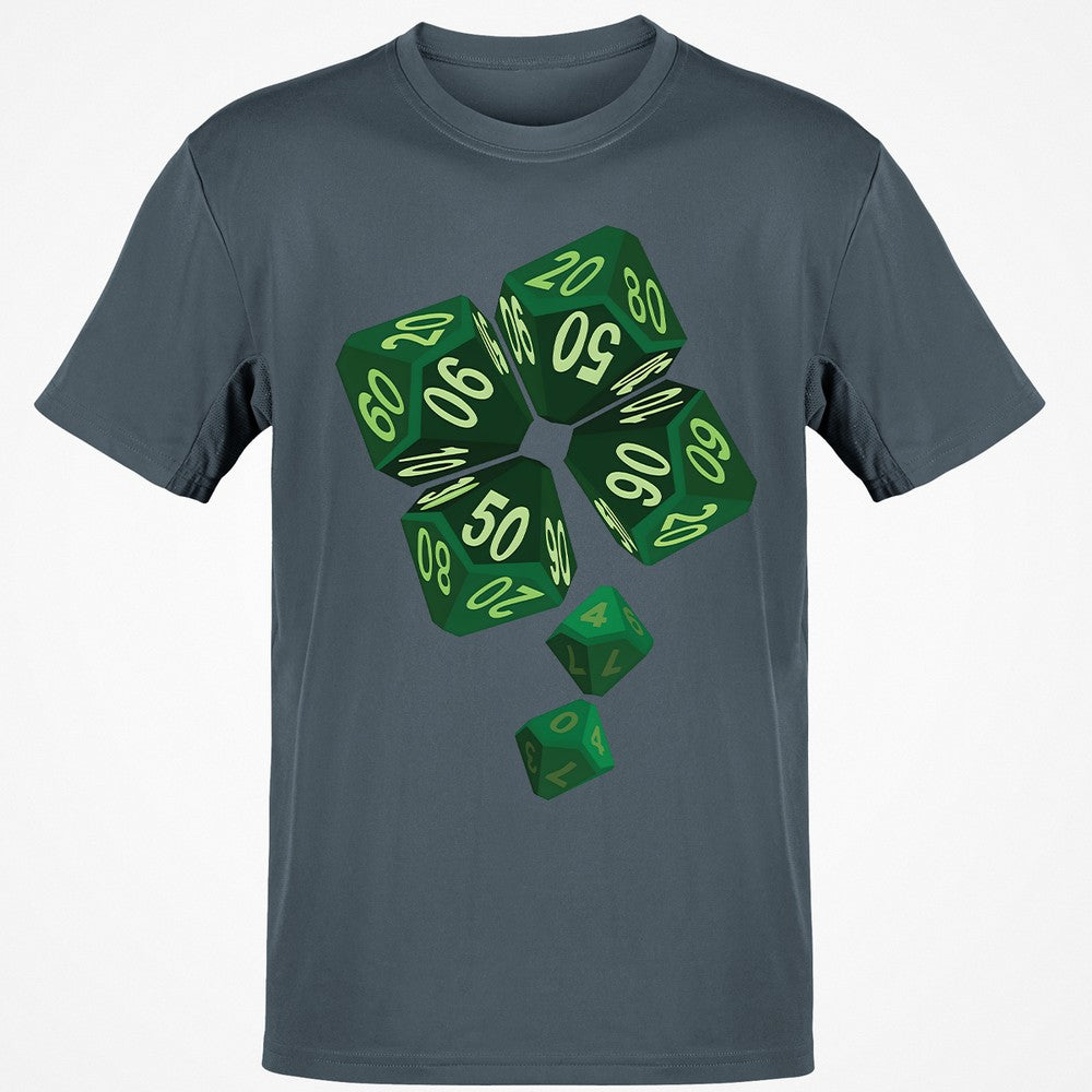 Dice Clover Classic Unisex T-Shirt - Charcoal - 3