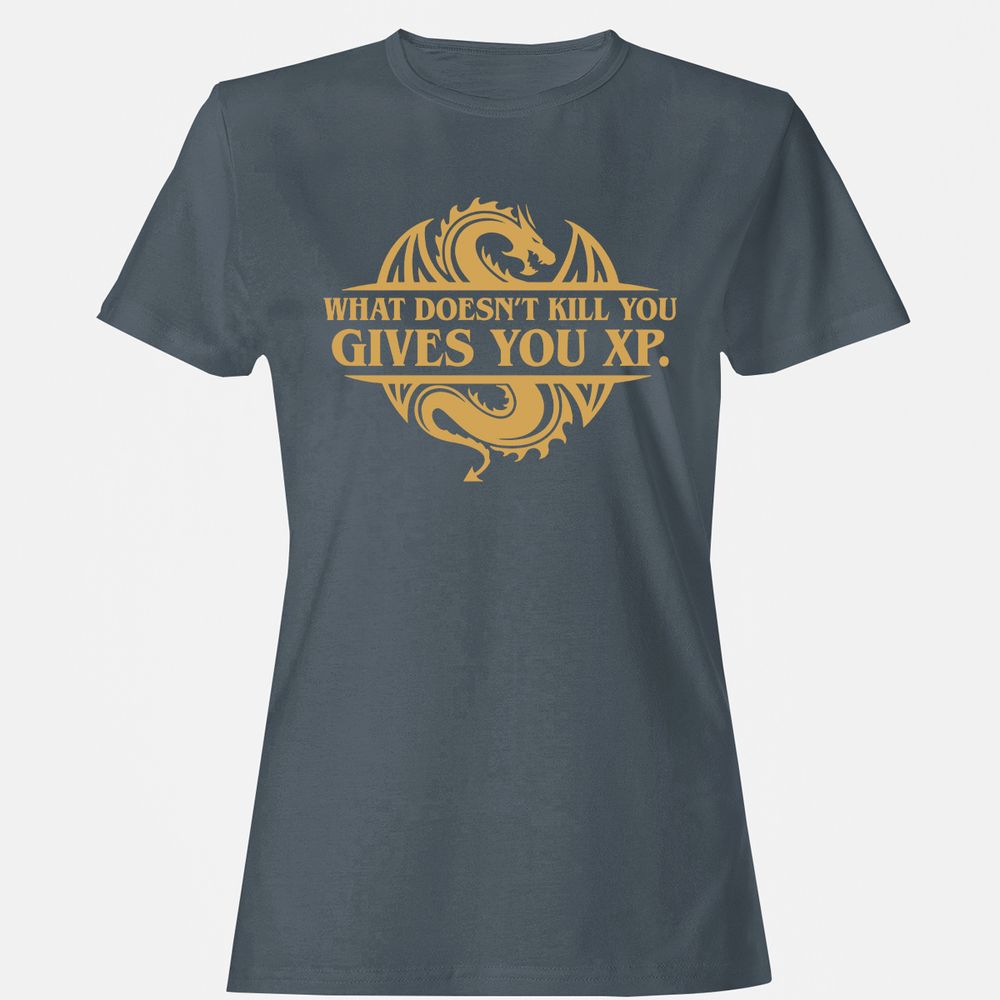 What Doesn't Kill You Gives You XP Women's T-Shirt - Charcoal - 3