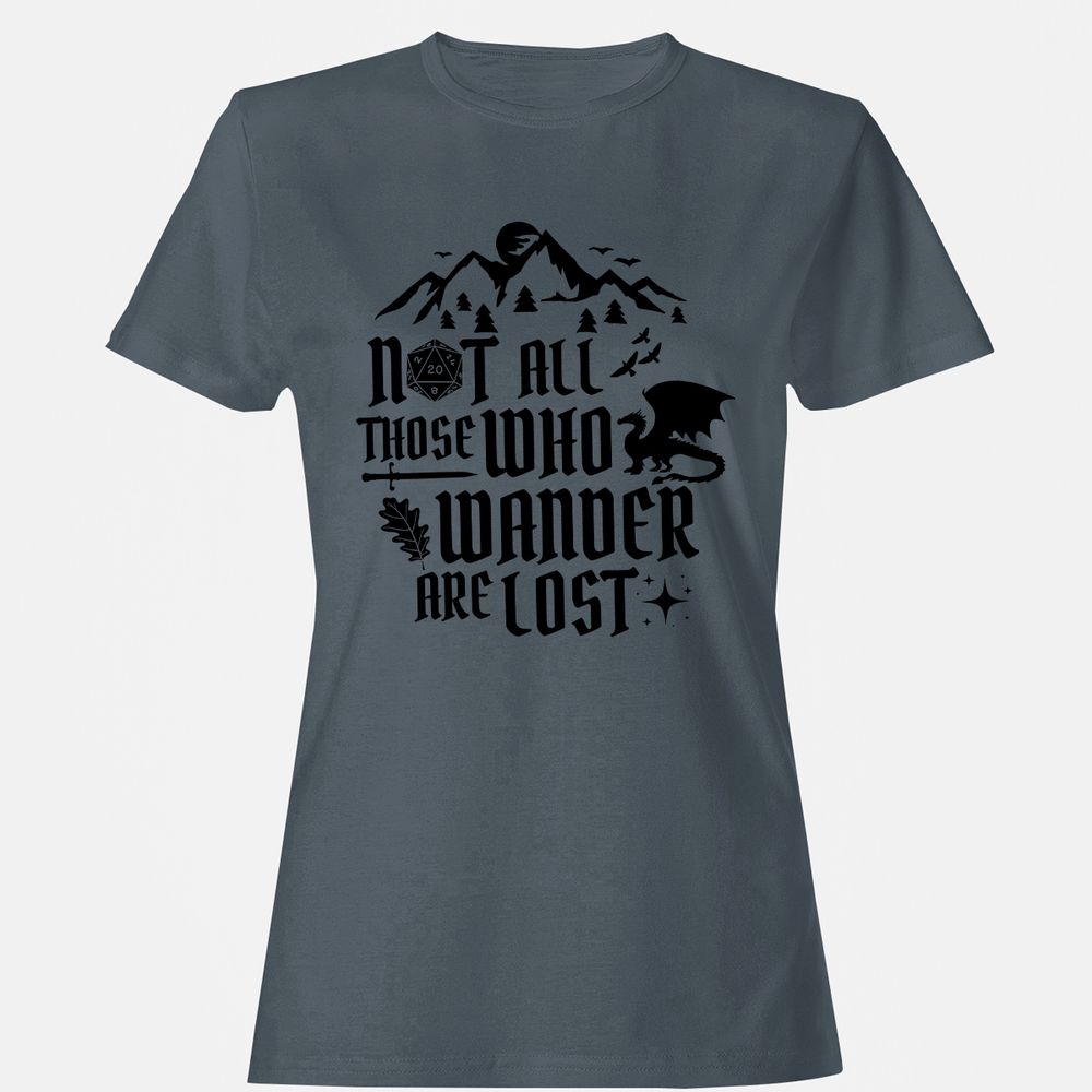 Not All Those Who Wander Are Lost Women's T-Shirt - Charcoal - 3