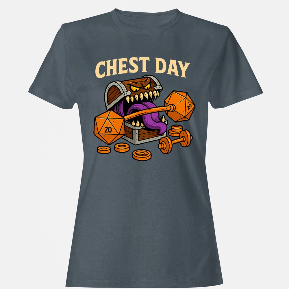 Chest Day Women's T-Shirt - Charcoal - 3