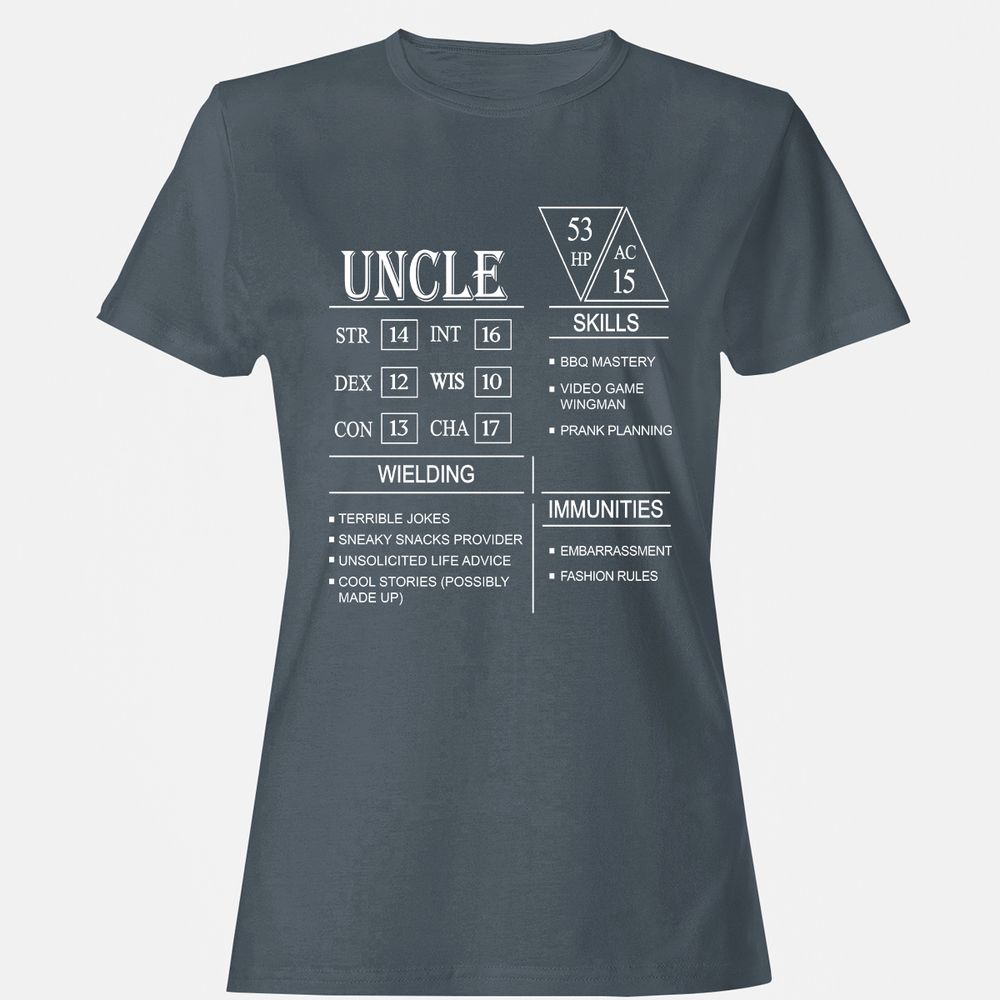 Uncle Stats Women's T-Shirt - Charcoal - 3