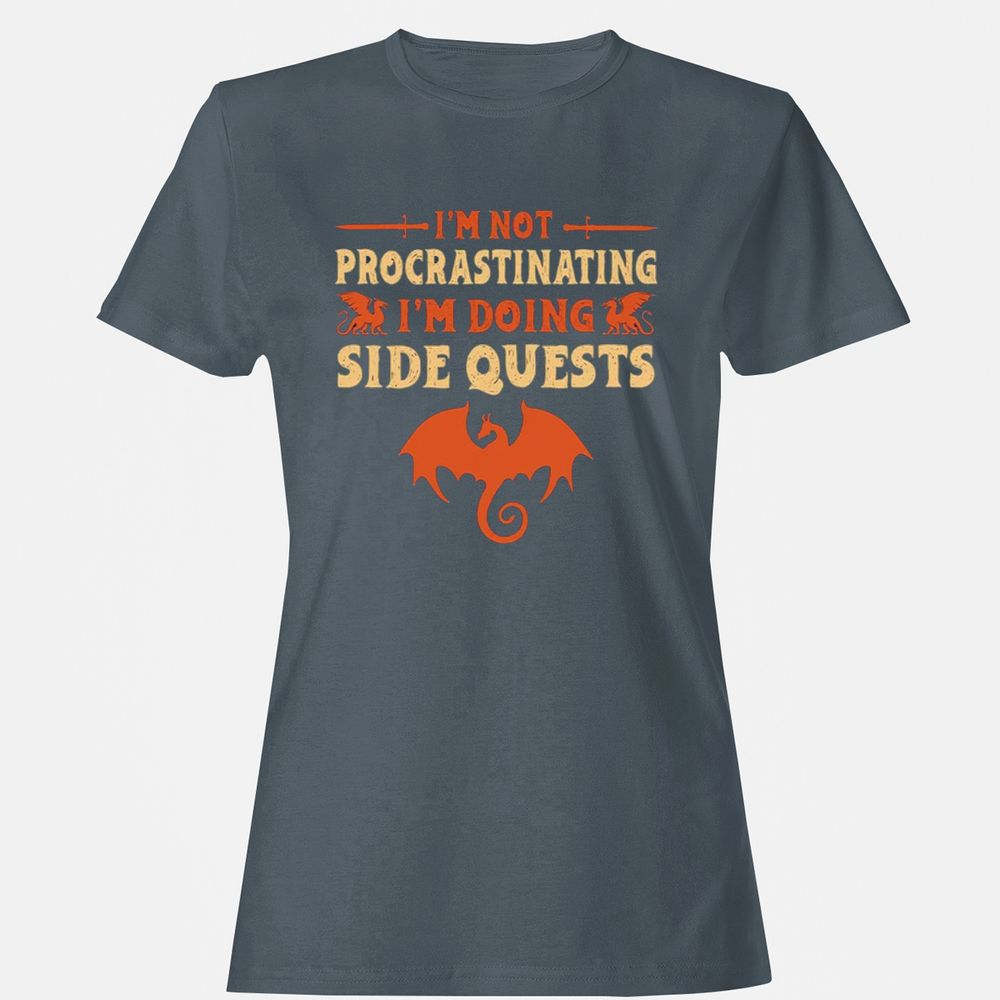 I'm Doing Side Quests Women's T-Shirt - Charcoal - 3