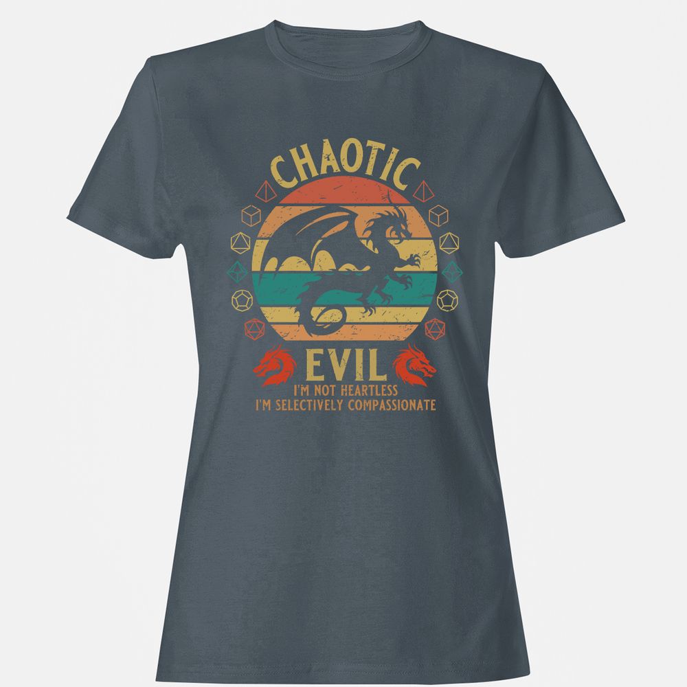 Chaotic Evil Women's T-Shirt - Charcoal - 3