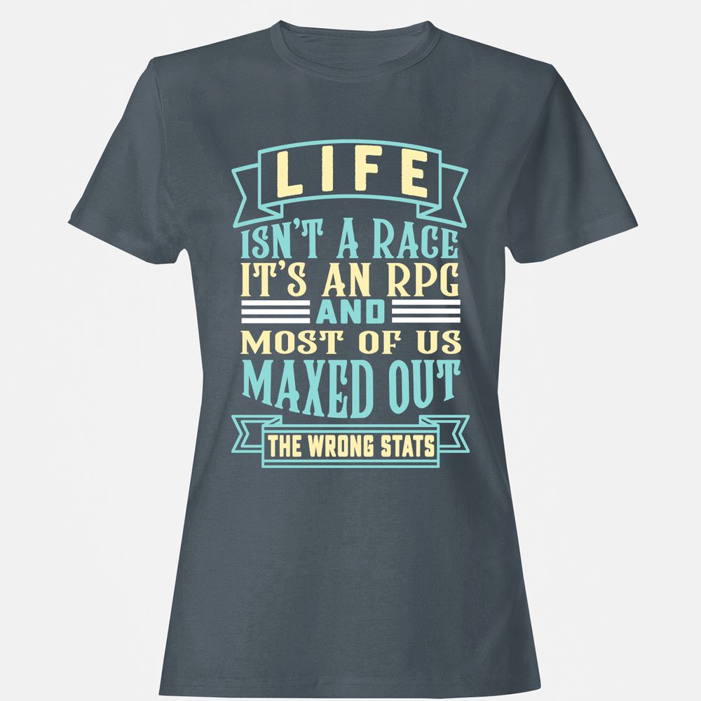 Life Is A RPG Women's T-Shirt - Charcoal - 3