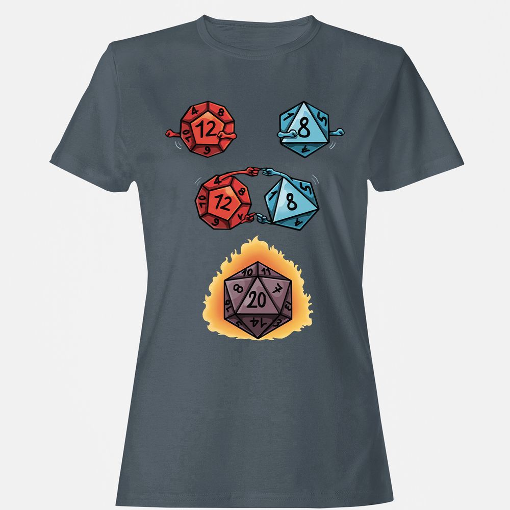 Dice Fusion RPG Women's T-Shirt - Charcoal - 3