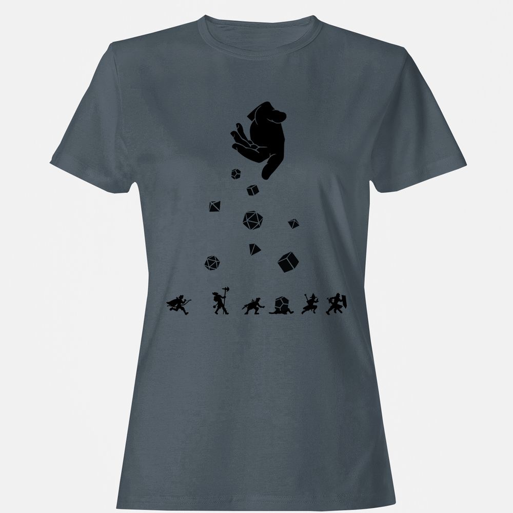 Rocks Fall, Everyone Dice Women's T-Shirt - Charcoal - 3