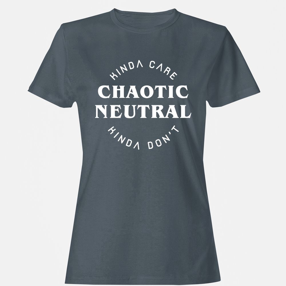 Chaotic Neutral Women's T-Shirt - Charcoal - 3