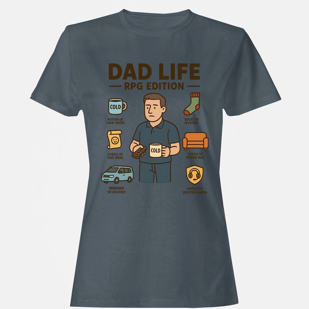 Dad Life RPG Edition Women's T-Shirt - Charcoal - 3