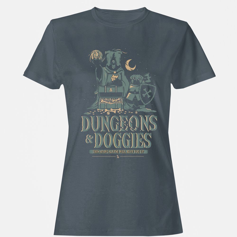 Dungeons & Doggies Women's T-Shirt - Charcoal - 3