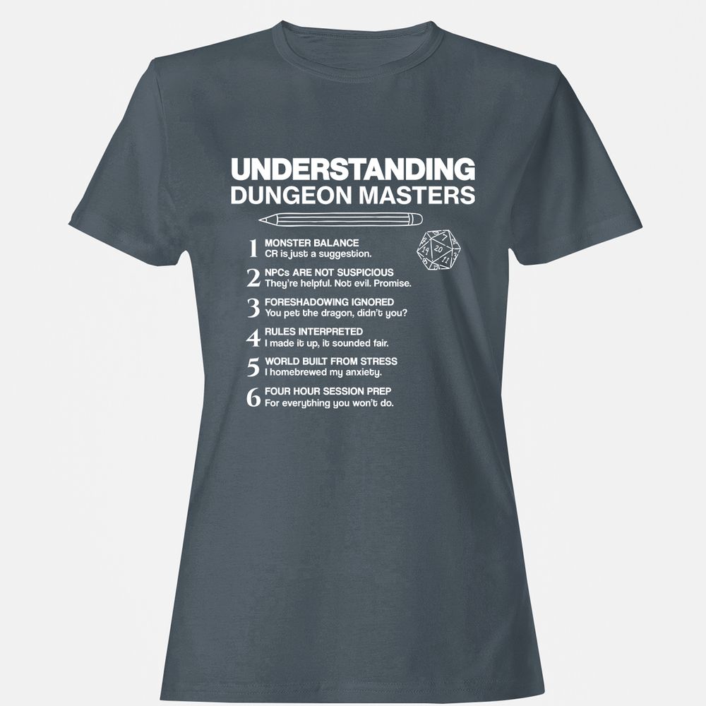Understanding Dungeon Masters Women's T-Shirt - Charcoal - 3