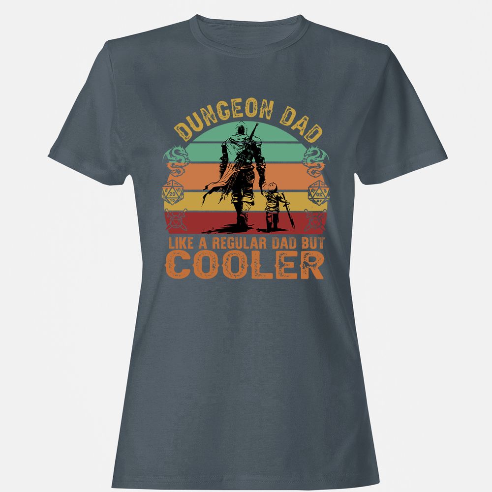 Dungeon Dad Like A Regular Dad Women's T-Shirt - Charcoal - 3