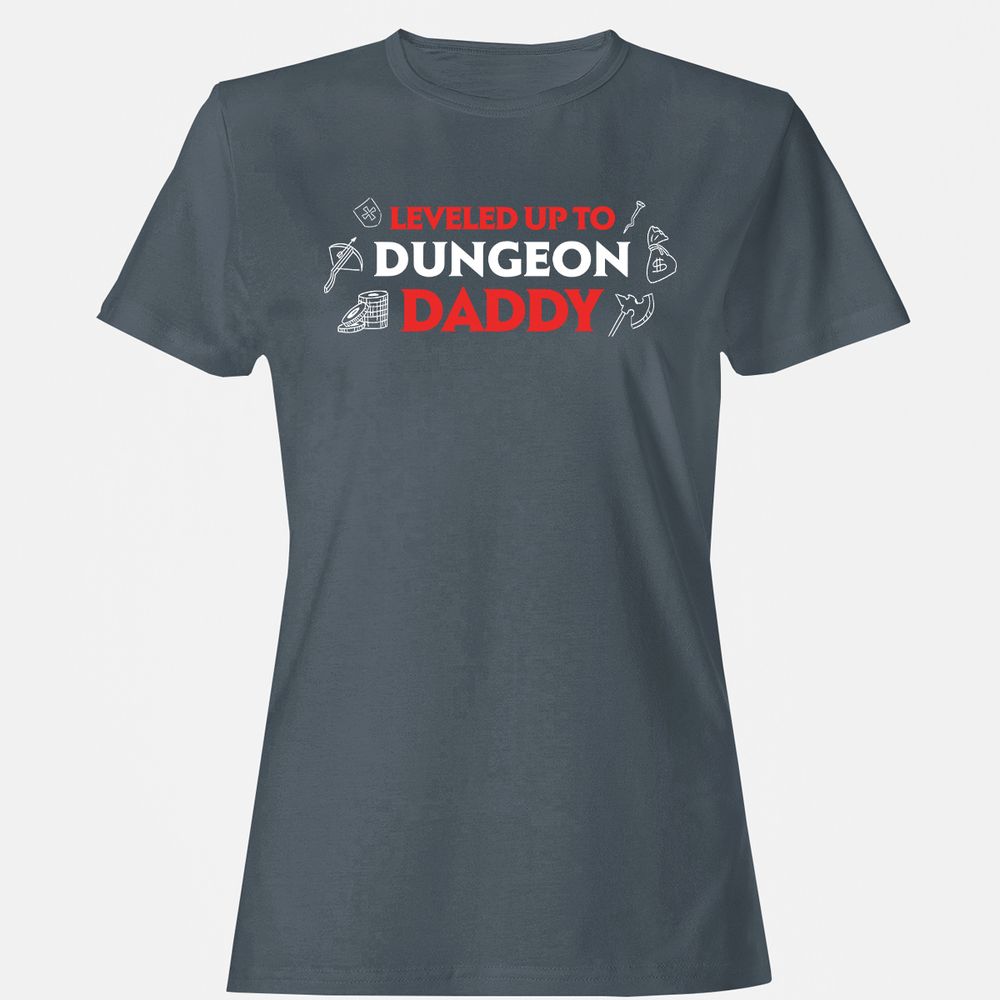 Leveled Up To Dungeon Daddy Women's T-Shirt - Charcoal - 3