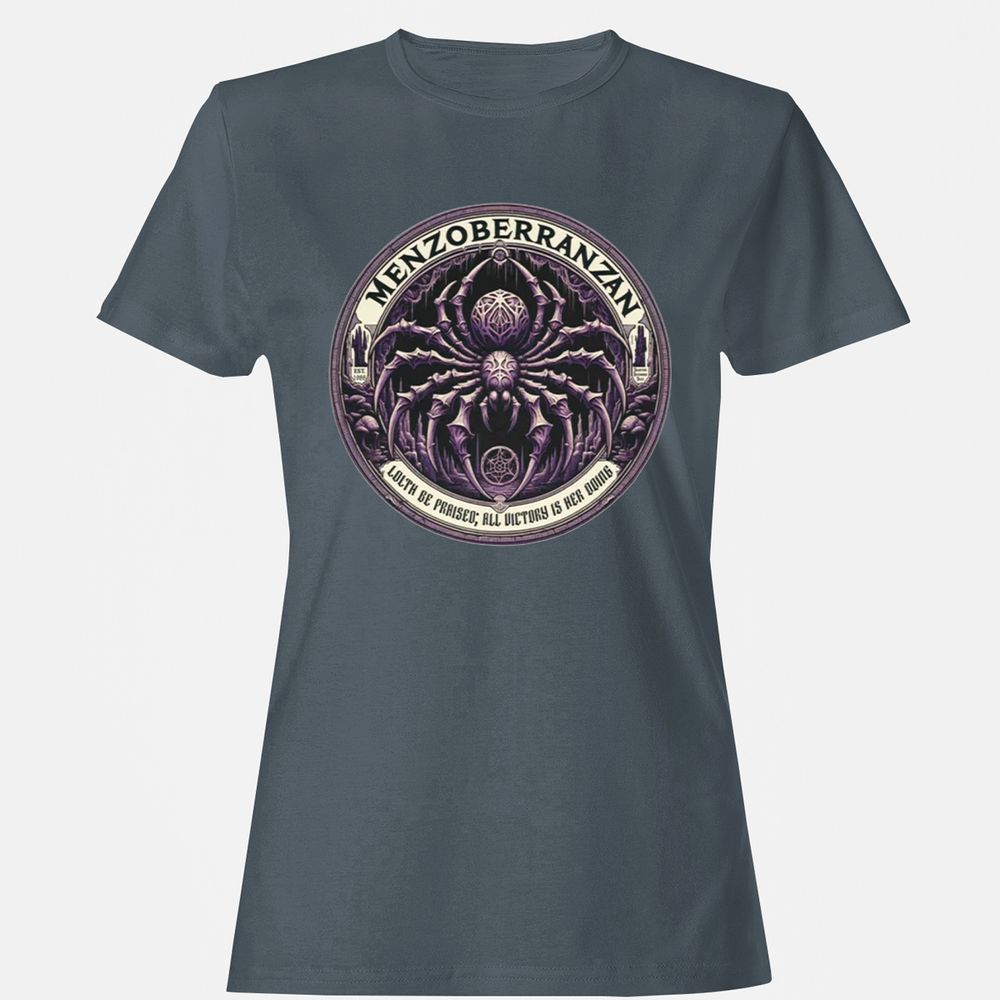 Menzoberranzan Lolth Be Praised Women's T-Shirt - Charcoal - 3