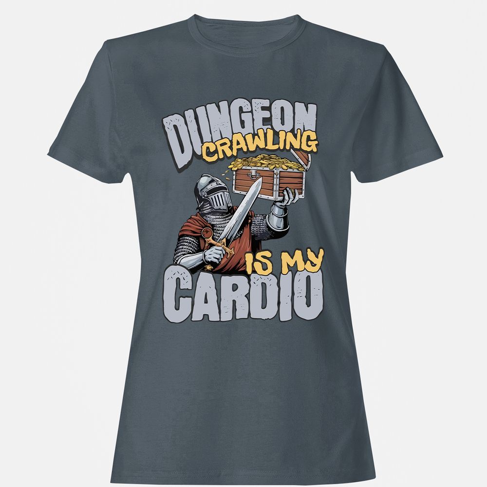 Dungeon Crawling Is My Cardio Women's T-Shirt - Charcoal - 3