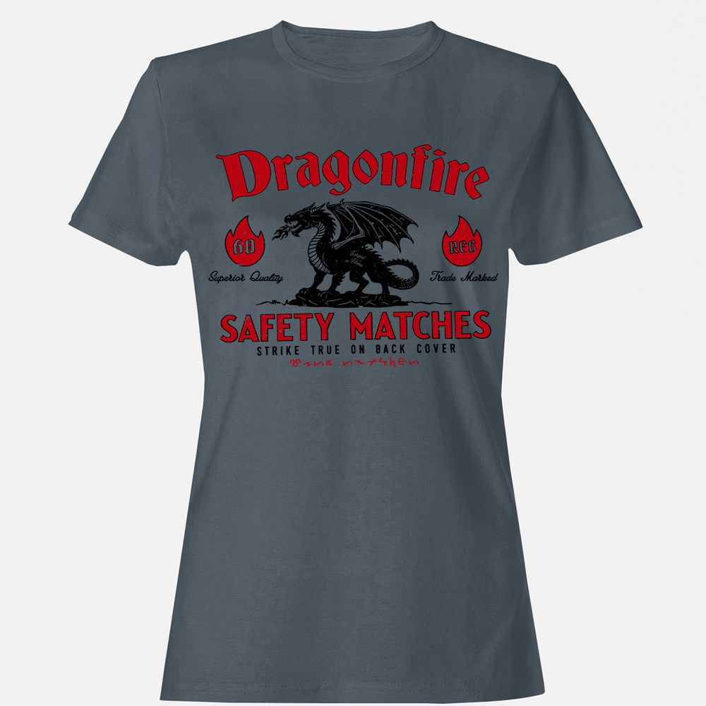 Dragonfire Women's T-Shirt - Charcoal - 3