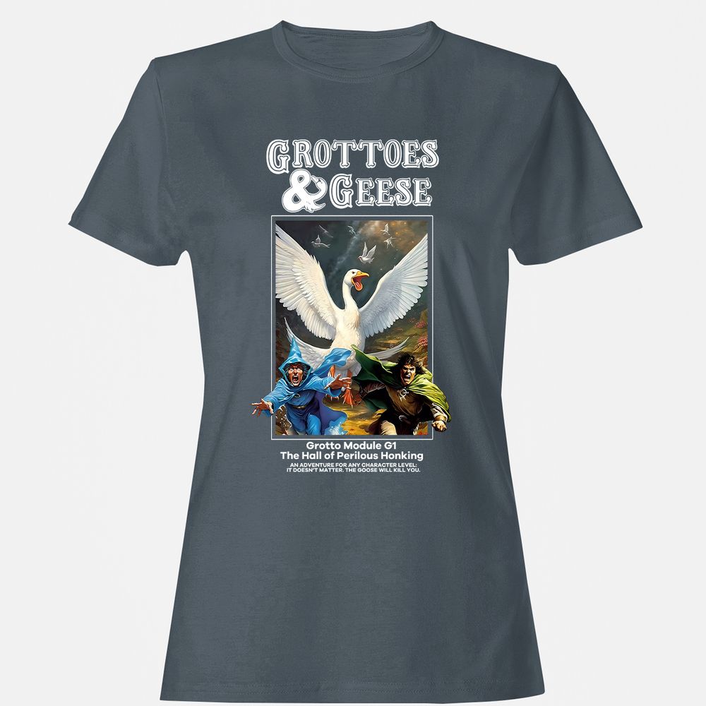 Grottoes & Geese Women's T-Shirt - Charcoal - 3