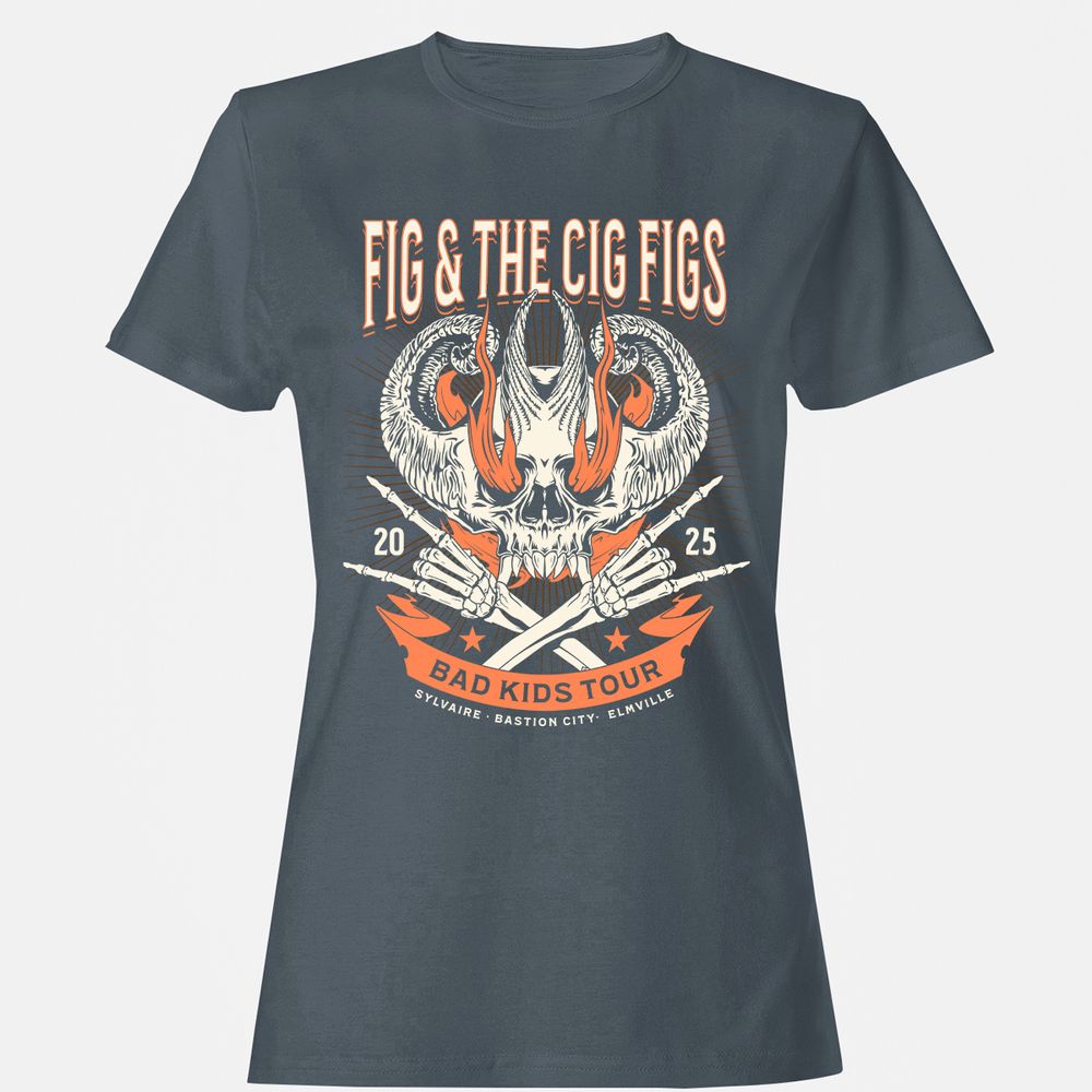 Fig and the Cig Figs, Dimension 20 Women's T-Shirt - Charcoal - 3