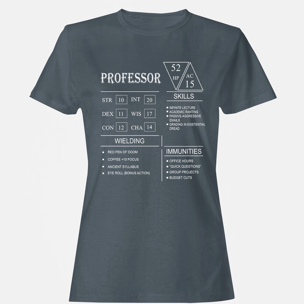 Professor New Women's T-Shirt - Charcoal - 3