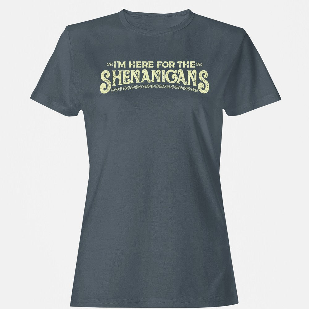 Here For The Shenanigans Women's T-Shirt - Charcoal - 3