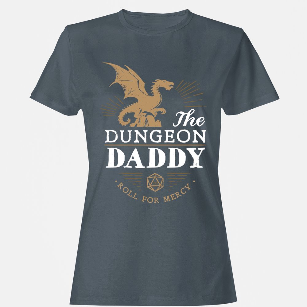 Dungeon Daddy Roll For Mercy Women's T-Shirt - Charcoal - 3