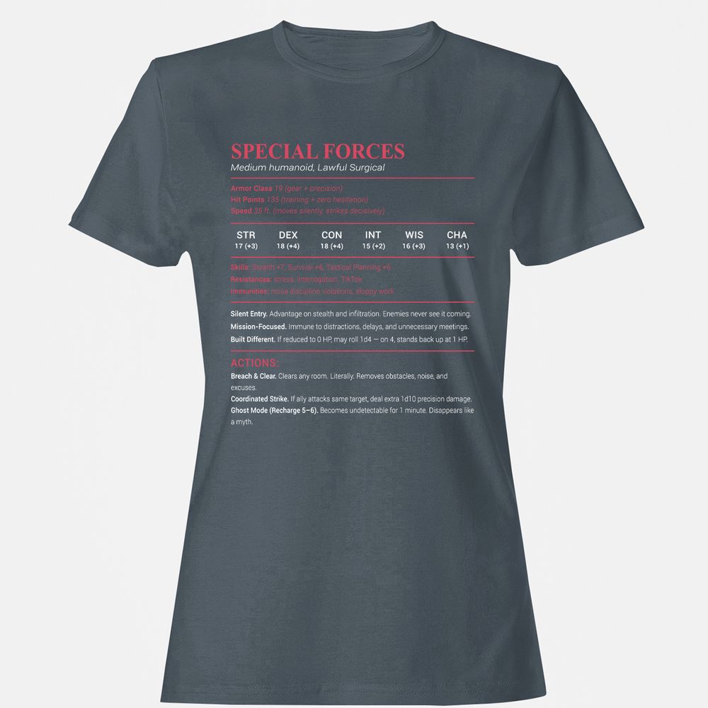 Special Forces Women's T-Shirt - Charcoal - 3