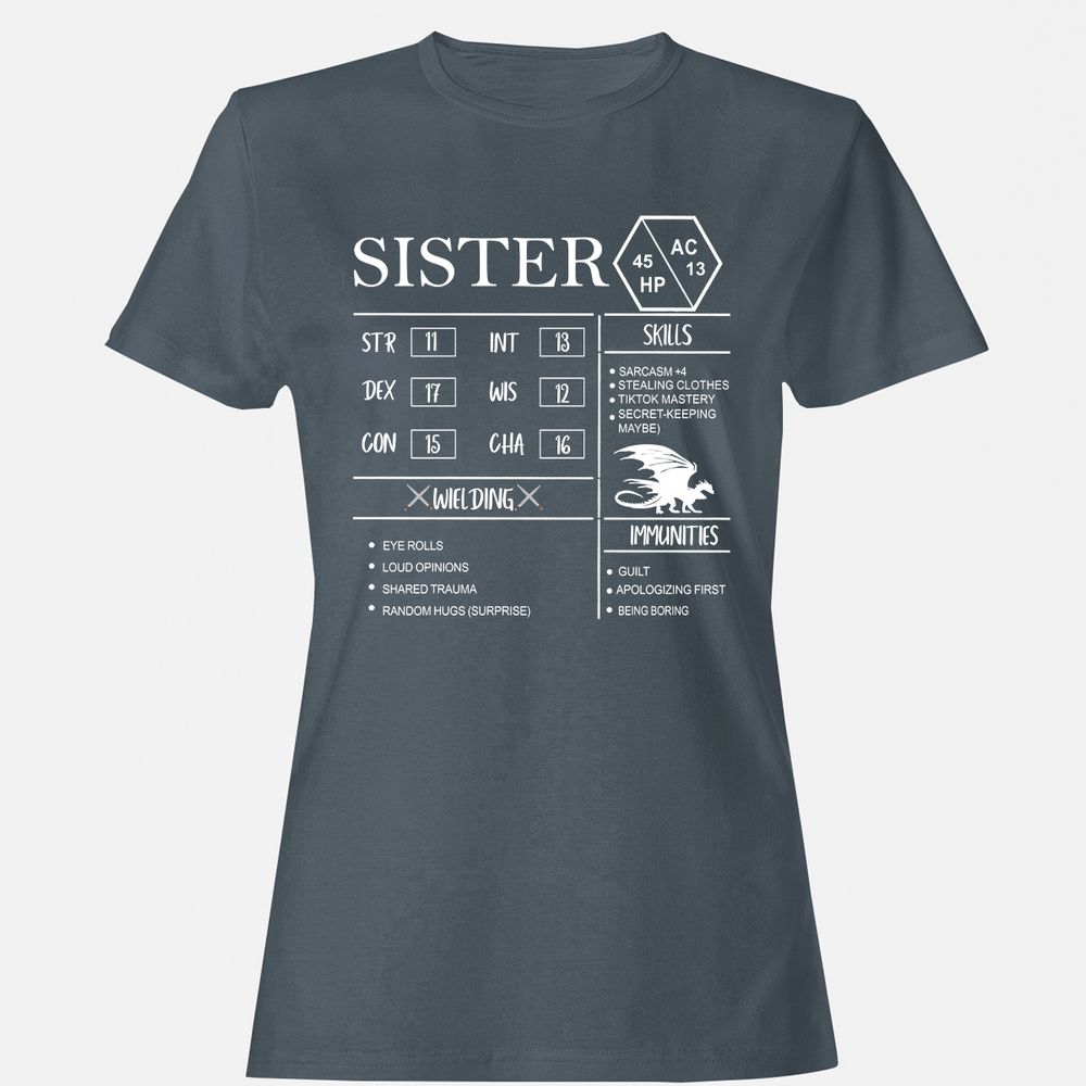 Sister Stats Women's T-Shirt - Charcoal - 3