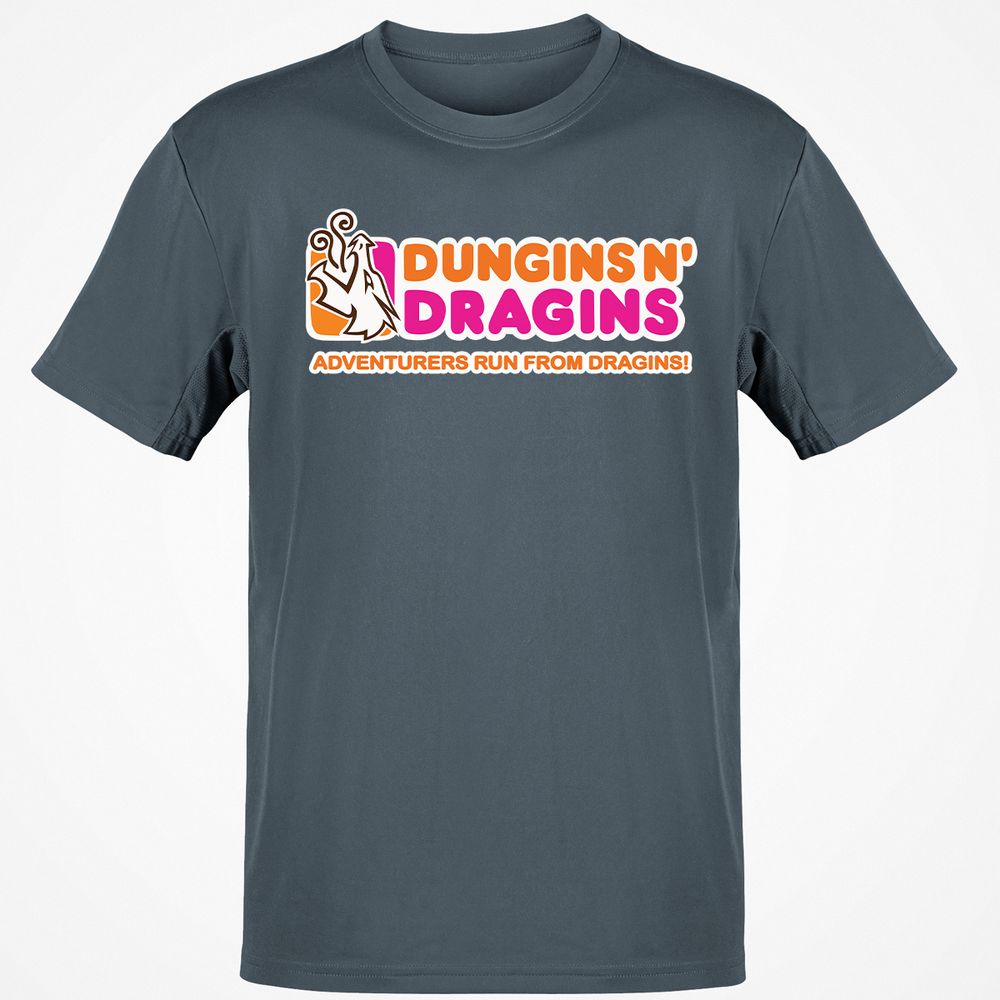Dungins & Dragins Classic Unisex T-Shirt - Charcoal - 3