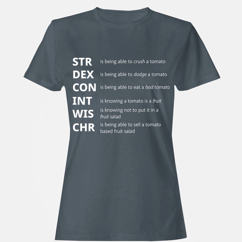 Tomato Stats – RPG Meme Edition - Charcoal - 3