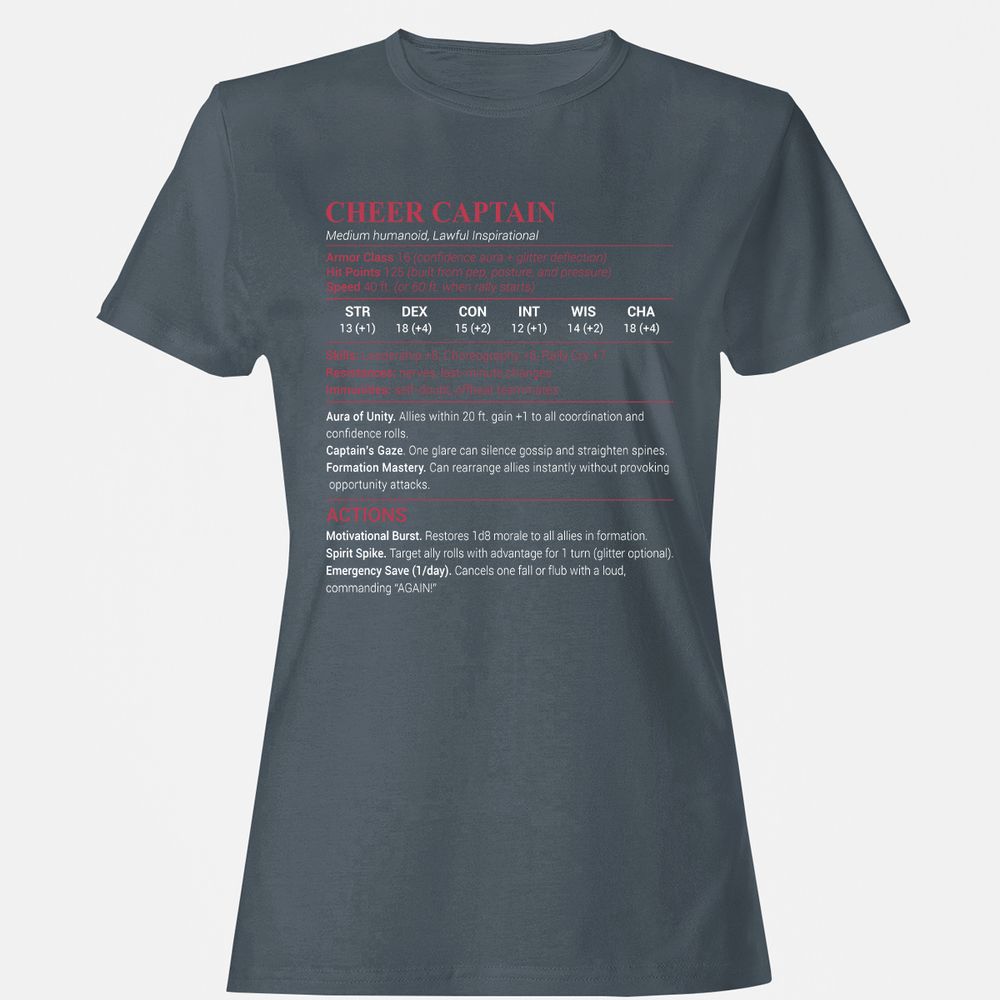 Cheer Captain Women's T-Shirt - Charcoal - 3