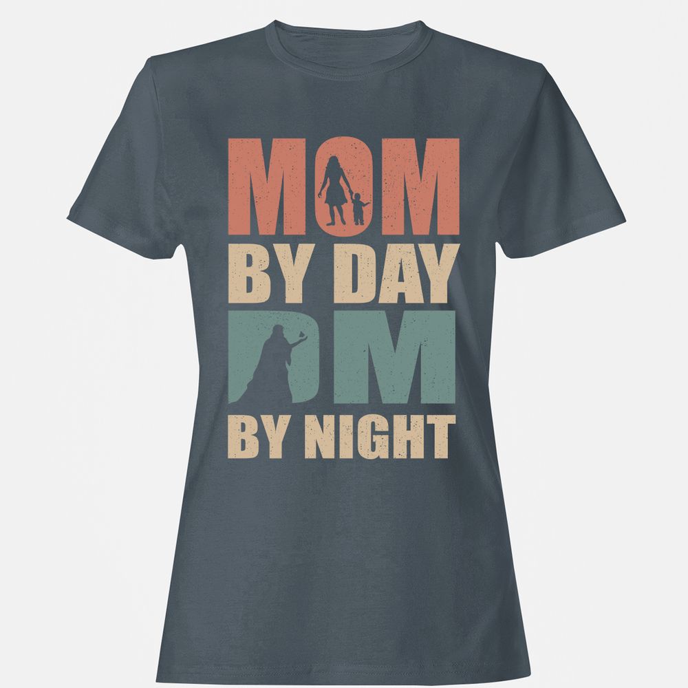 Mom By Day DM By Night Women's T-Shirt - Charcoal - 3