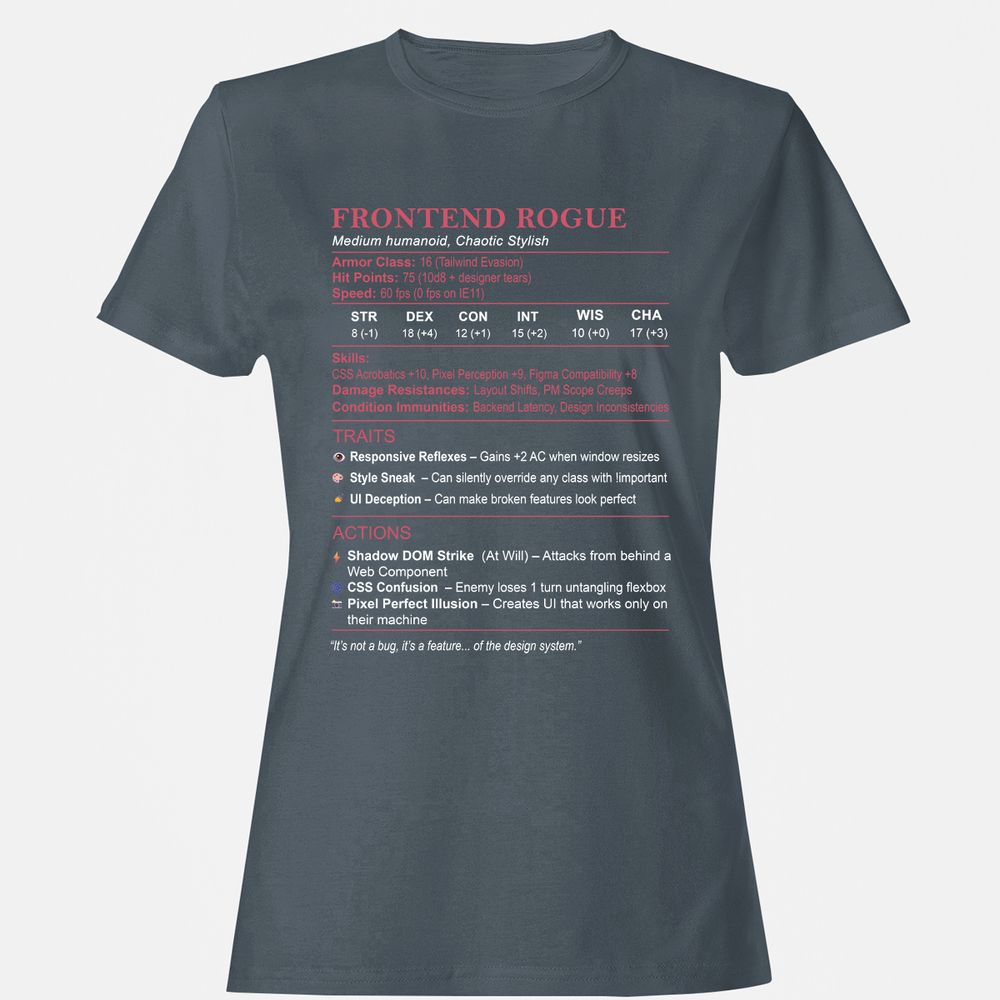 Frontend Rogue Women's T-Shirt - Charcoal - 3