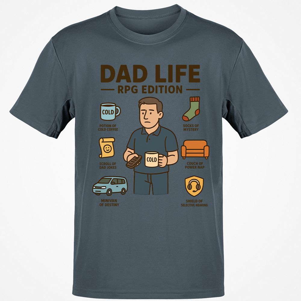 Dad Life RPG Edition Classic Unisex T-Shirt - Charcoal - 3
