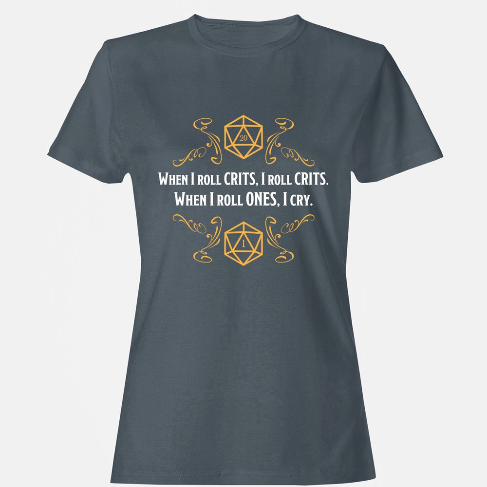 When I Roll Crits Women's T-Shirt - Charcoal - 3