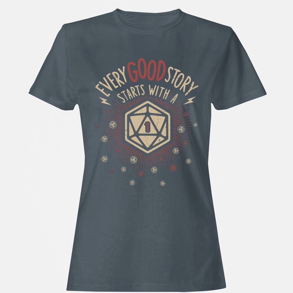 Good Story Starts With A 1 Women's T-Shirt - Charcoal - 3