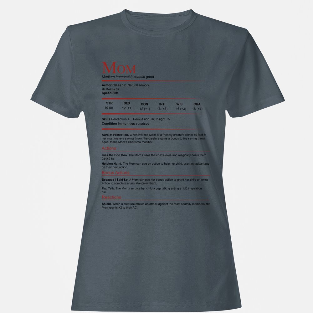 Mom Stats Women's T-Shirt - Charcoal - 3