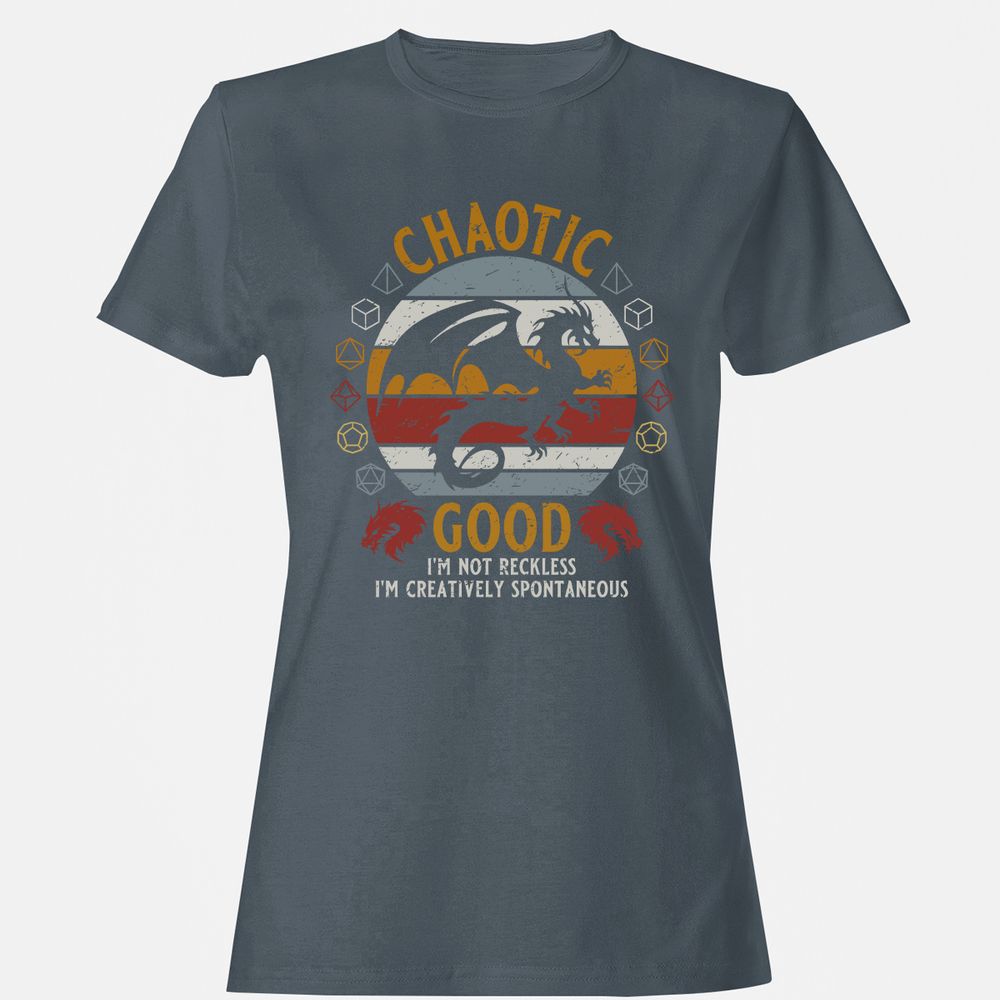 Chaotic Good Women's T-Shirt - Charcoal - 3