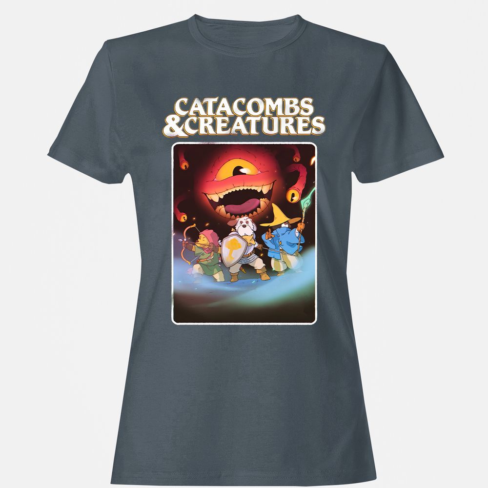 Catacombs & Creatures Women's T-Shirt - Charcoal - 3