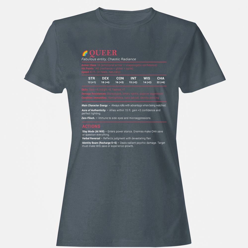 Queer Stats Women's T-Shirt - Charcoal - 3