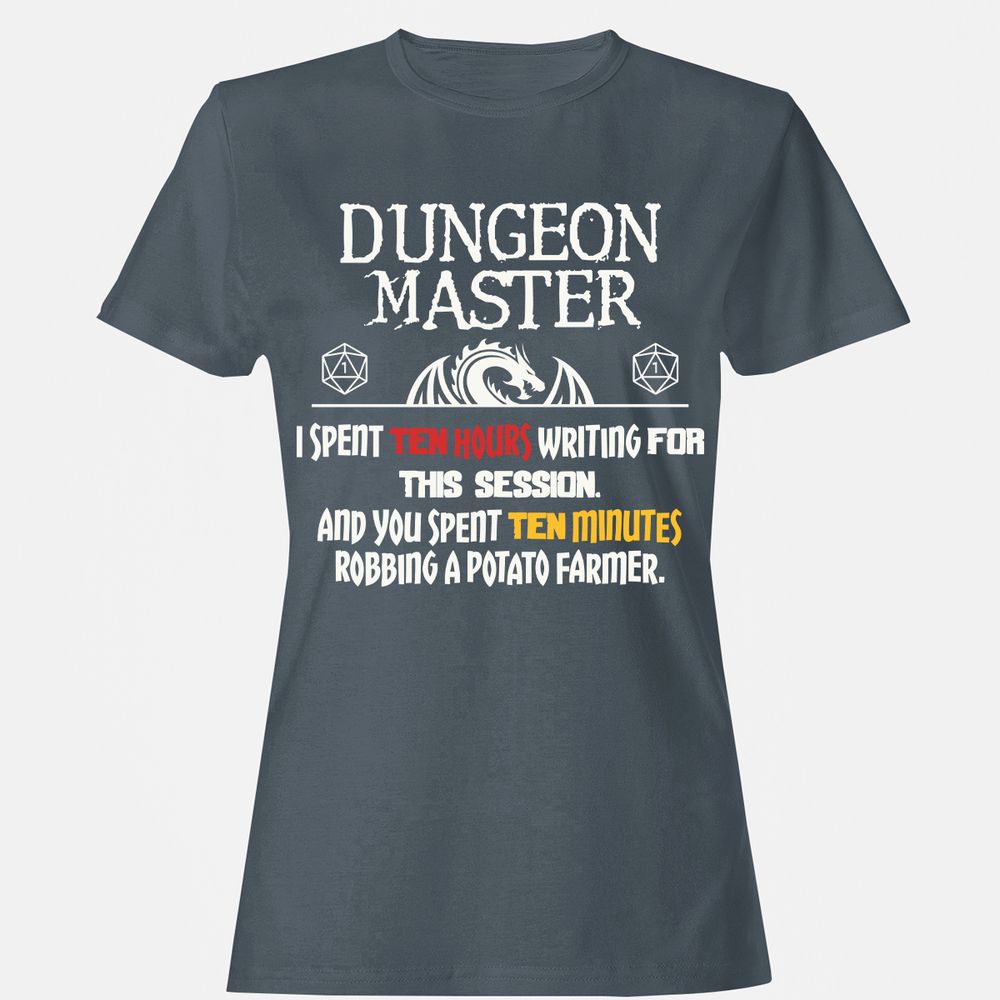 Dungeon Master Chaos Meme Women's T-Shirt - Charcoal - 3
