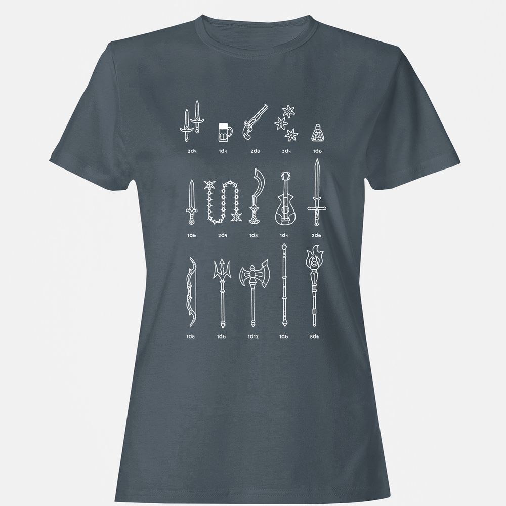 Damage Dealer RPG Women's T-Shirt - Charcoal - 3