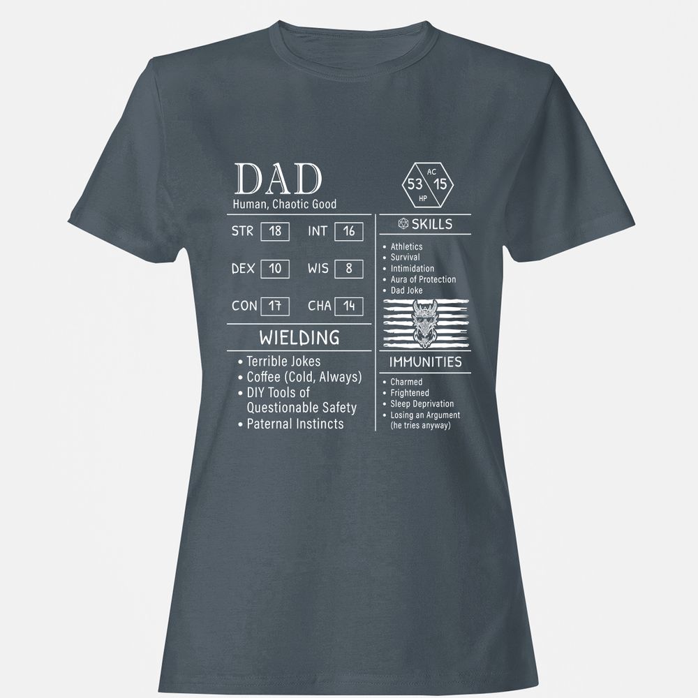 Dad Stats New - Charcoal - 3