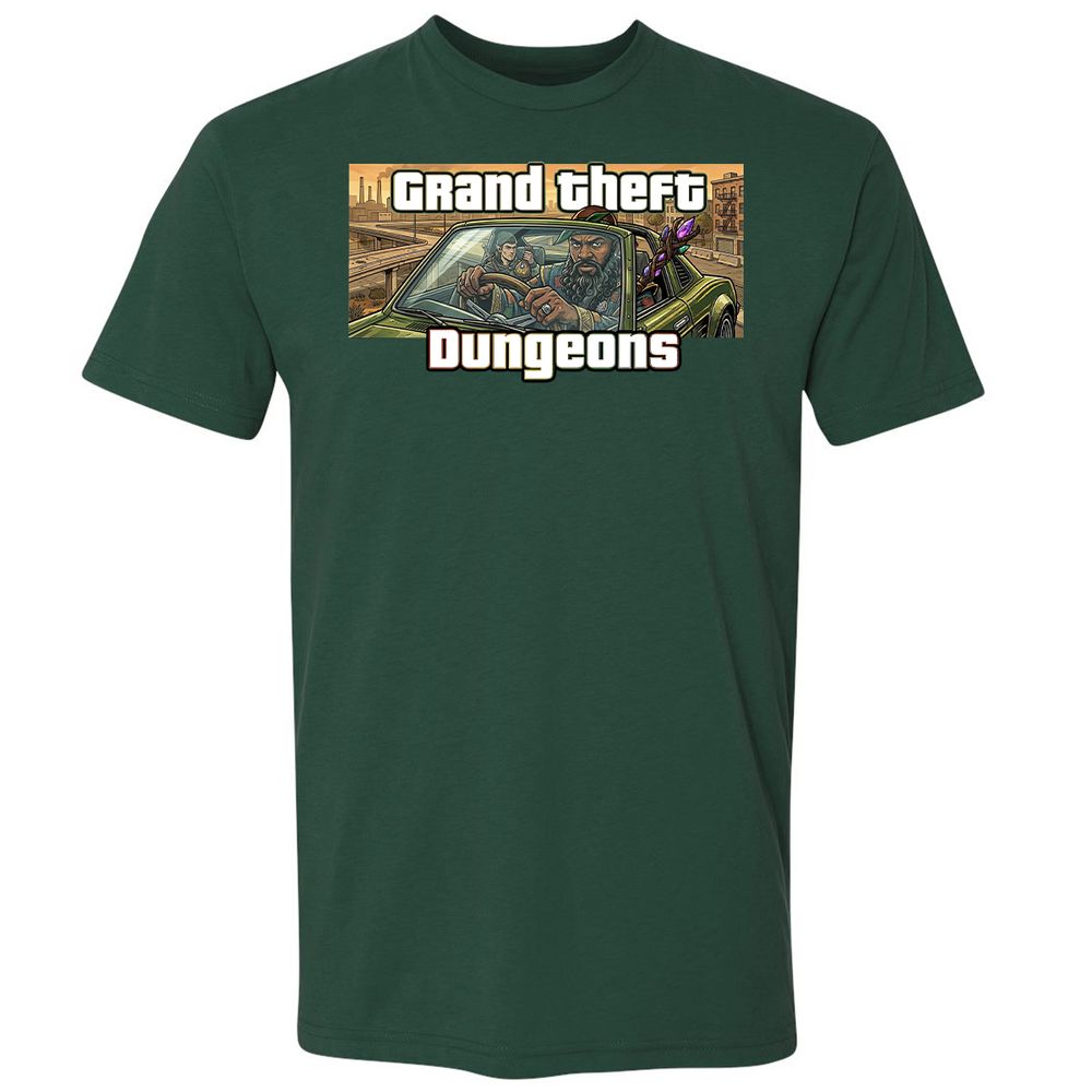 Grand Theft Dungeons Premium Unisex T-Shirt - Forest Green - 3