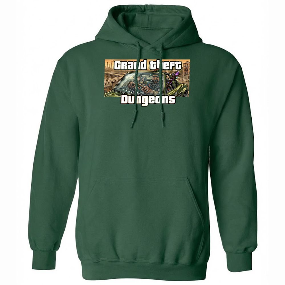 Grand Theft Dungeons Classic Unisex Hoodie - Forest Green - 3