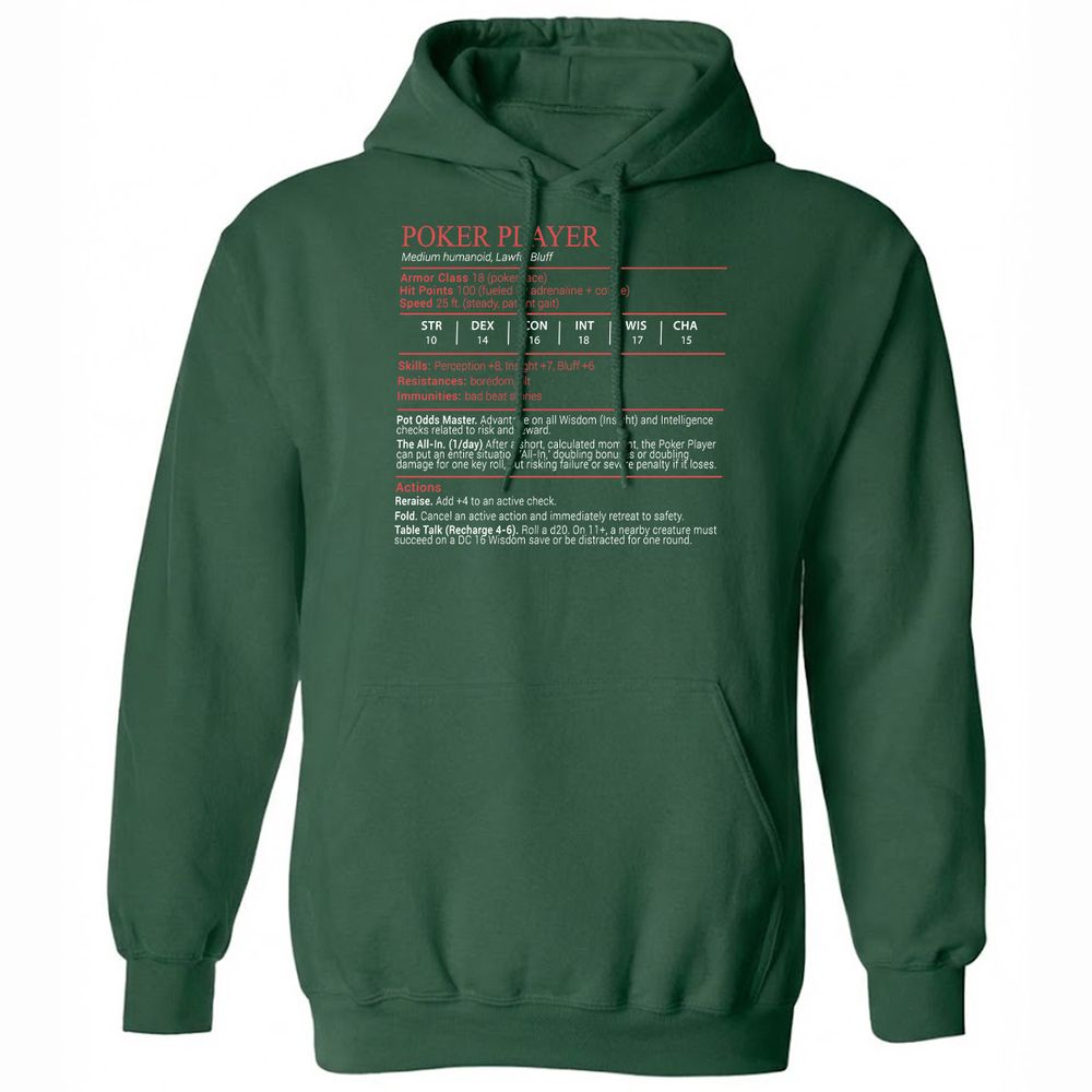 Poker Player Stats Block - Forest Green - 3